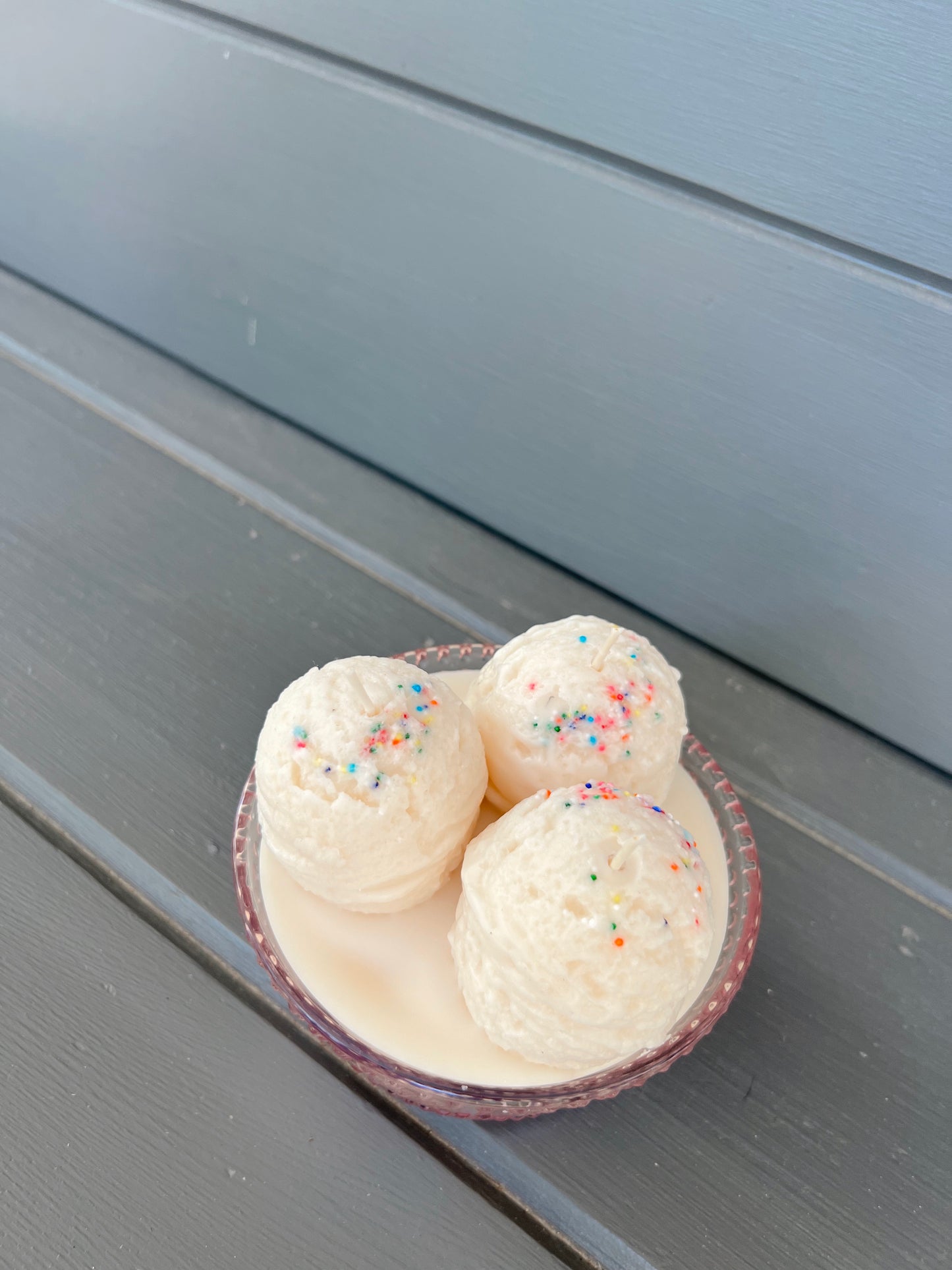 vanilla ice cream bowl candle