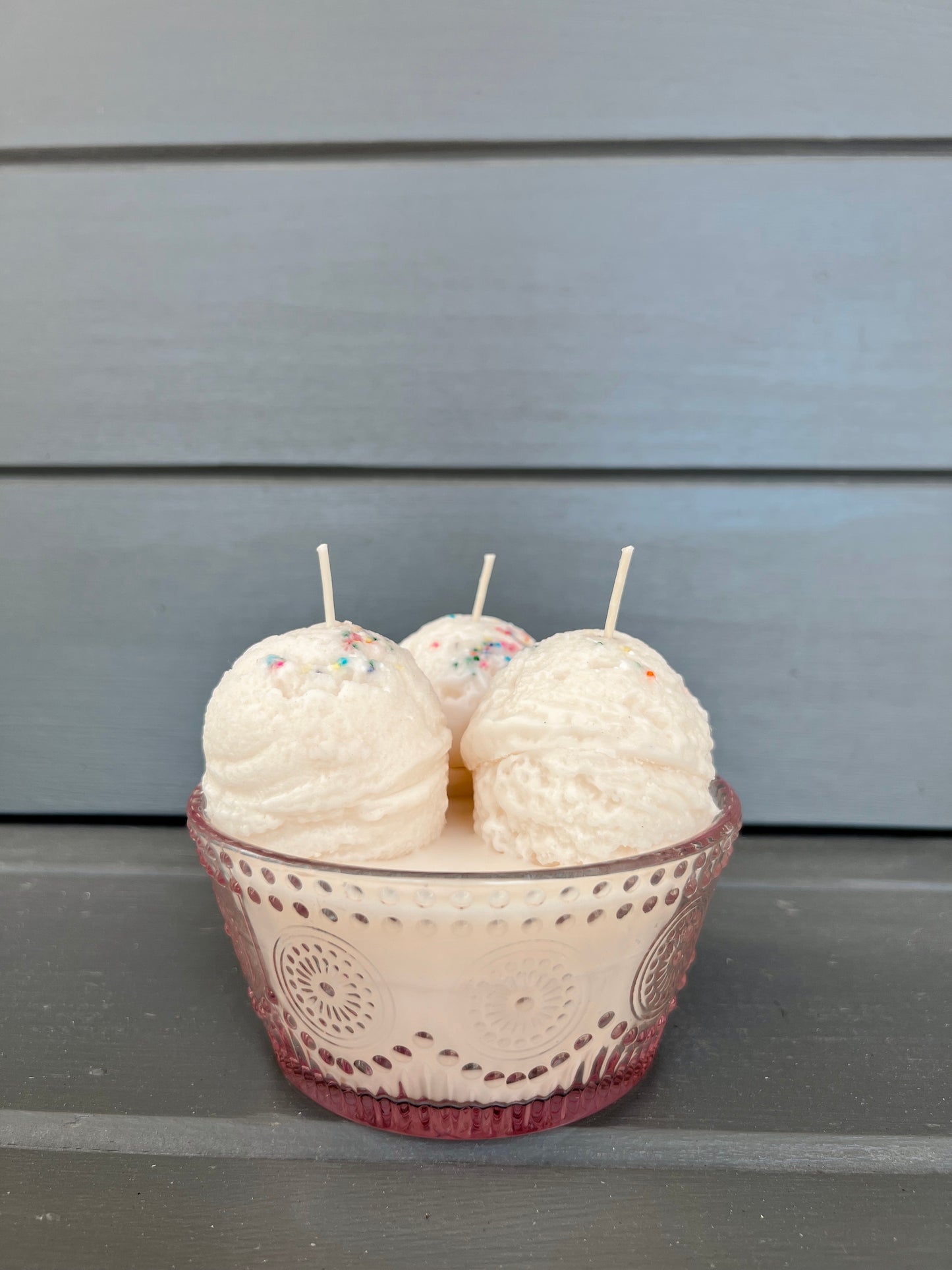 vanilla ice cream bowl candle