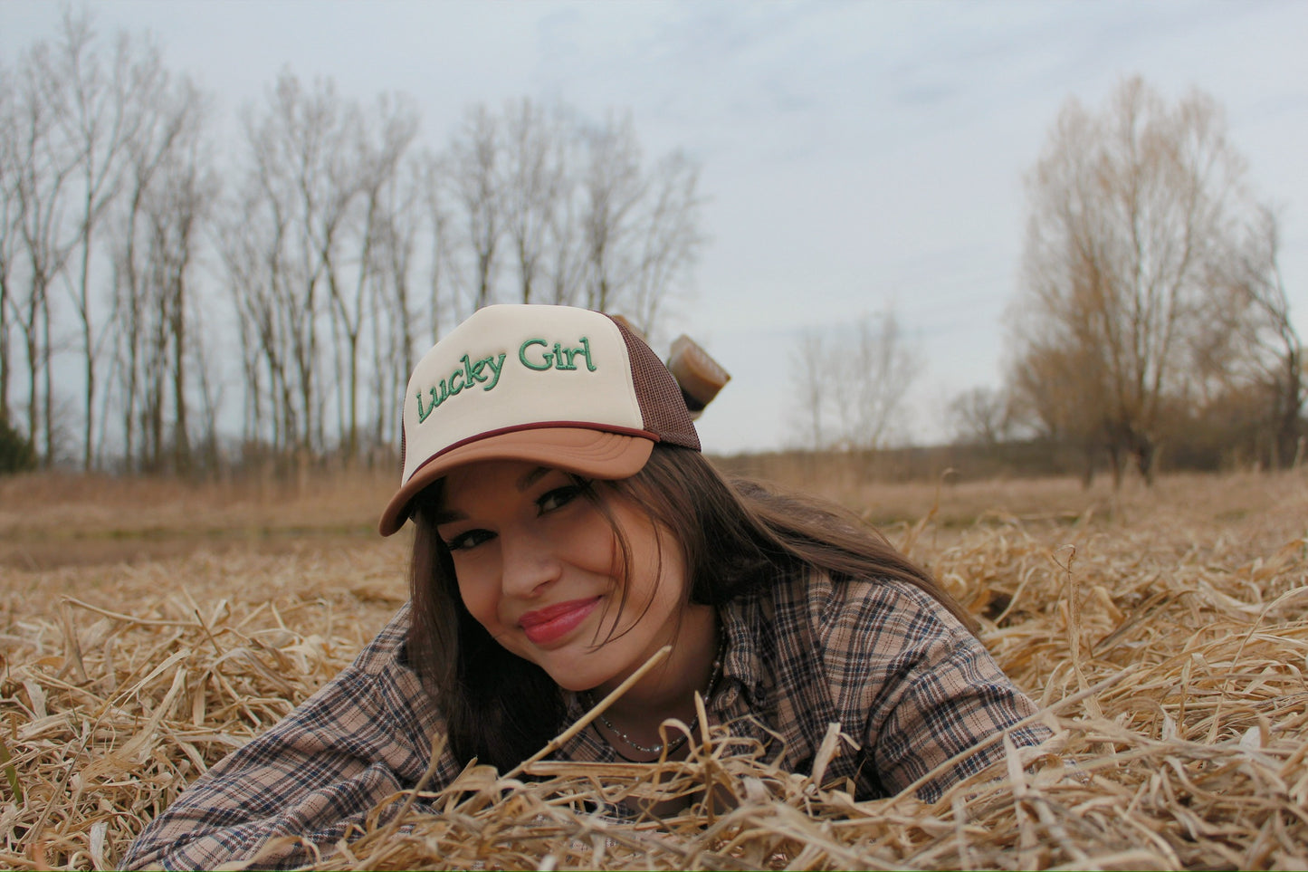 Lucky Girl Trucker Hat - The Cozy Coast x Rise Above Fall Below