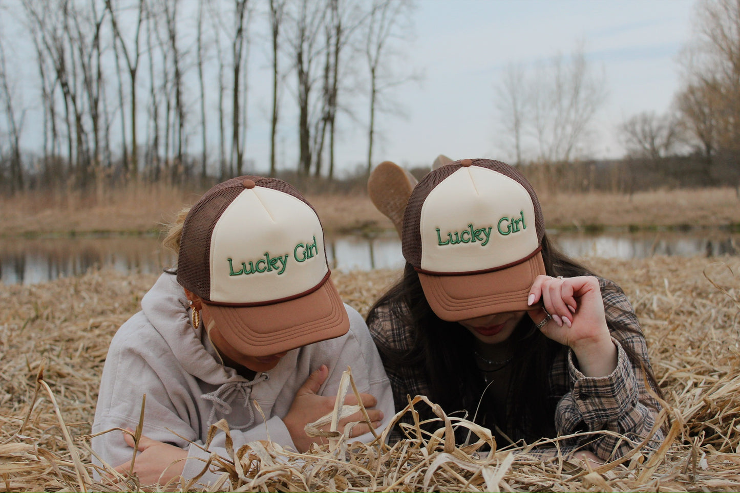 Lucky Girl Trucker Hat - The Cozy Coast x Rise Above Fall Below