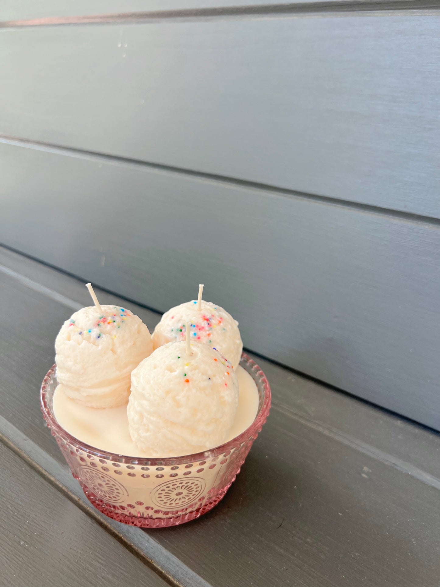 vanilla ice cream bowl candle